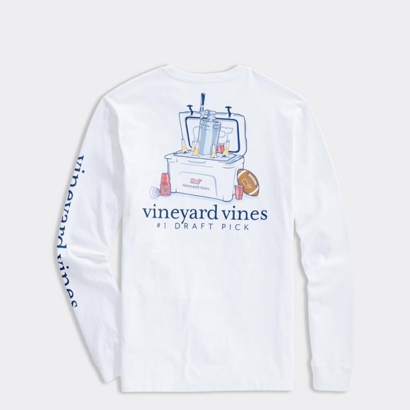 Vineyard Vines Tops - NWT Vineyard Vines #1 Draft Picked Long-Sleeve Pocket Tee Mini Cooler Design